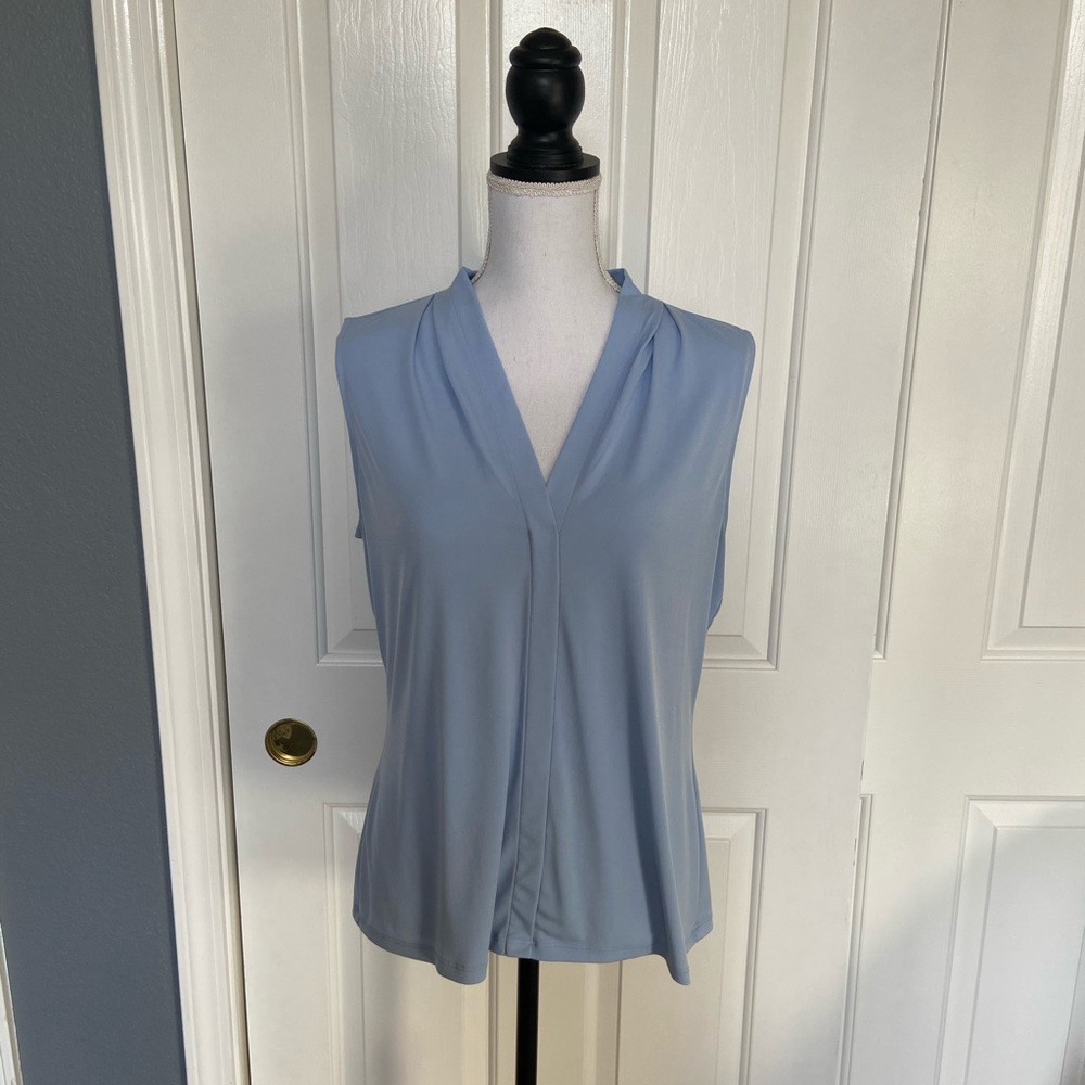 Calvin Klein Sleeveless Blouse - Light Blue - L